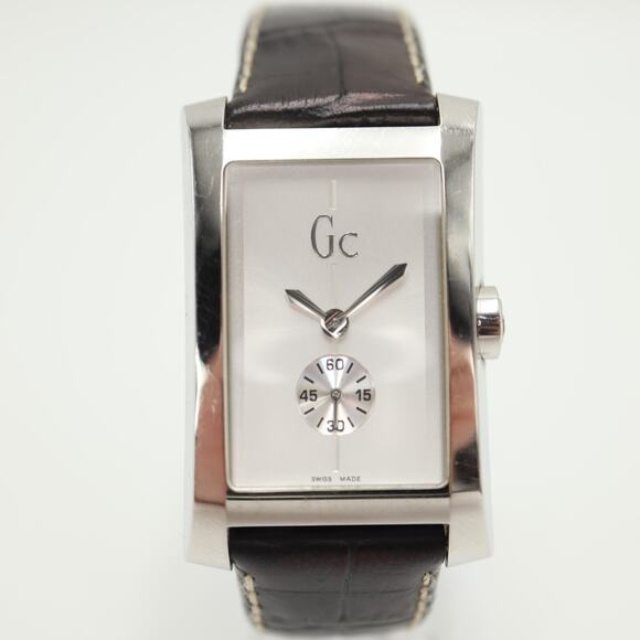 Guess GC Collection Swiss Made Small Seconds 29mm Tank Watch w New Battery - Picture 6 of 16